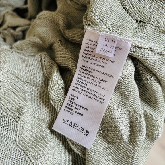 FREE PEOPLE Rare Rachel Cardi Ruffles & Bell Sleeve Knit Cardigan Sweater Medium - Picture 10 of 12